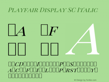 Playfair Display SC Italic Version 1.004;PS 001.004;hotconv 1.0.70;makeotf.lib2.5.58329; ttfautohint (v0.96) -l 42 -r 42 -G 200 -x 14 -w 