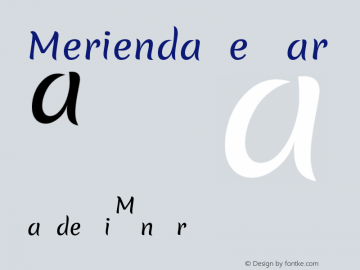 Merienda Regular Version 1.001 Font Sample