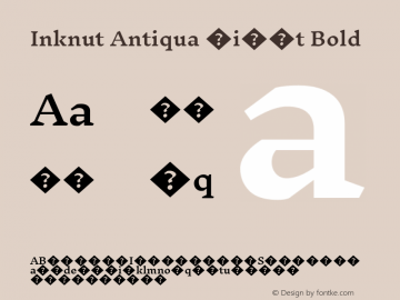 Inknut Antiqua Light Bold Version 1.001 Font Sample