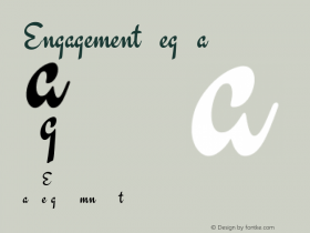 Engagement Regular Version 1.000 Font Sample