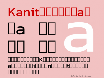 Kanit Regular Version 1.001 Font Sample