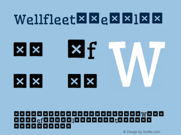 Wellfleet Regular Version 1.002图片样张