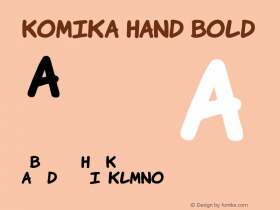 Komika Hand Bold 2.0 Font Sample