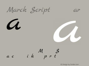 Marck Script Regular Version 1.002 Font Sample