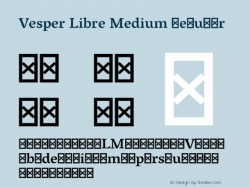 Vesper Libre Medium Regular Version 1.058 Font Sample