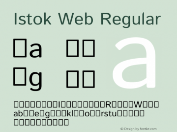 Istok Web Regular Version 1.0.2g图片样张