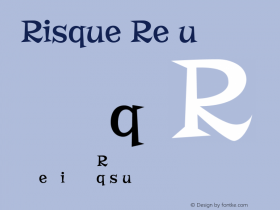 Risque Regular Version 1.000 Font Sample