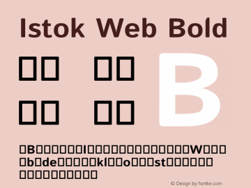 Istok Web Bold Version 1.0.2g图片样张