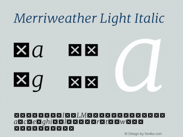 Merriweather Light Italic Version 1.584; ttfautohint (v1.5) -l 6 -r 36 -G 0 -x 10 -H 350 -D latn -f cyrl -w 