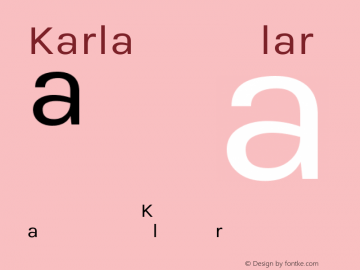 Karla Regular Version 1.000 Font Sample