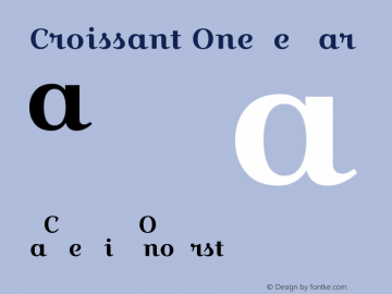 Croissant One Regular Version 1.001 Font Sample