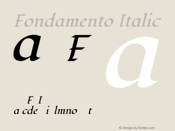 Fondamento Italic Version 1.000图片样张
