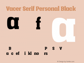 Vacer Serif Personal Black Version 1.000图片样张