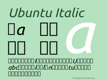 Ubuntu Italic 0.83图片样张