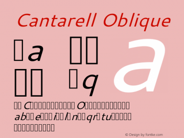 Cantarell Oblique Version 001.001 Font Sample