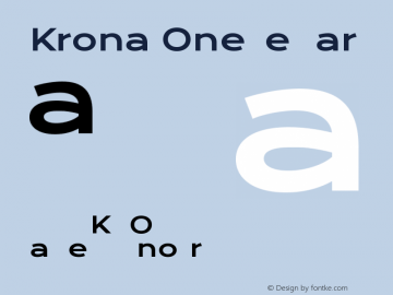Krona One Regular Version 1.003 Font Sample