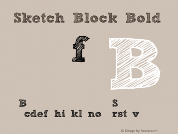 Sketch Block Bold Version 1.001图片样张