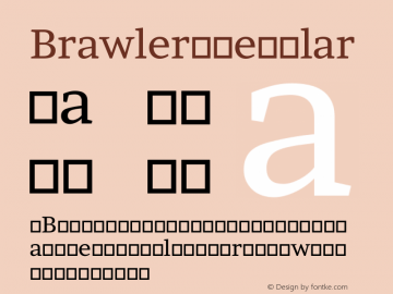 Brawler Regular Version 1.000 Font Sample