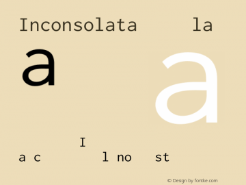 Inconsolata Regular Version 1.016 Font Sample