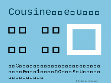 Cousine Regular Version 1.21图片样张