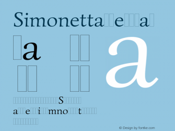 Simonetta Regular Version 1.002 Font Sample