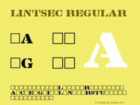 Lintsec Regular Altsys Fontographer 3.5  8/19/92图片样张