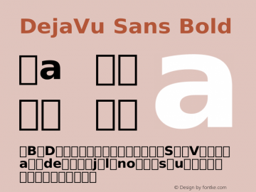 DejaVu Sans Bold Version 2.35 Font Sample