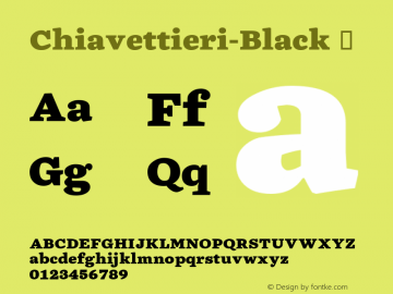 Chiavettieri-Black ☞ Version 001.000;com.myfonts.kostic.chiavettieri.black.wfkit2.hpbM Font Sample