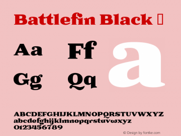 Battlefin Black ☞ Version 1.001;com.myfonts.kostic.battlefin.black.wfkit2.h4gr图片样张