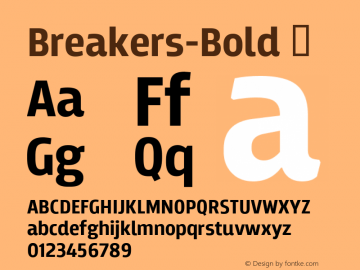 Breakers-Bold ☞ Version 001.000;com.myfonts.kostic.breakers.bold.wfkit2.h18t图片样张