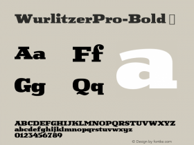 WurlitzerPro-Bold ☞ Version 1.000;com.myfonts.easy.redrooster.wurlitzer-pro.bold.wfkit2.version.3uAS Font Sample