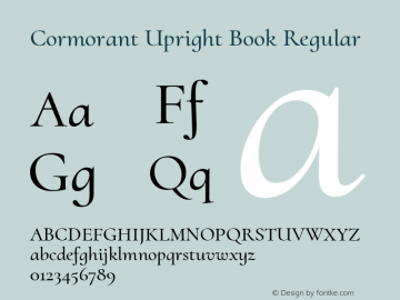 Cormorant Upright Book Regular Version 2.001图片样张