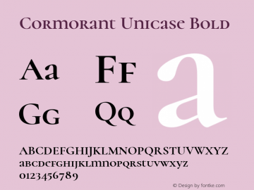 Cormorant Unicase Bold Version 2.001图片样张