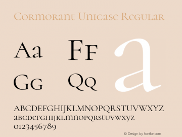 Cormorant Unicase Regular Version 2.001图片样张