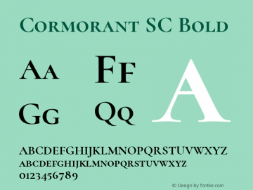 Cormorant SC Bold Version 2.001图片样张