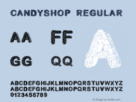 candyshop Regular Unknown Font Sample