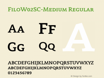 FiloW02SC-Medium Regular Version 1.00 Font Sample