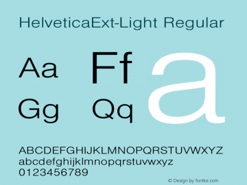 HelveticaExt-Light Regular Converted from C:\EMSTT\ST000085.TF1 by ALLTYPE图片样张