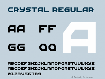 CRYSTAL Regular Version 1.000 Font Sample