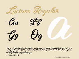 Luciano Regular Version 1.00 May 3, 2016, initial release图片样张