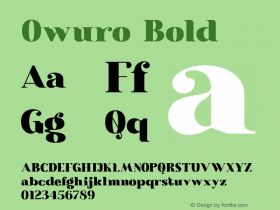 Owuro Bold Version 1.000图片样张