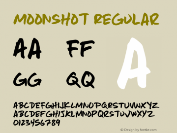 Moonshot Regular Version 001.000 Font Sample