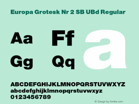 Europa Grotesk Nr 2 SB UBd Regular Version 3.01 2014; ttfautohint (v1.3);com.myfonts.easy.efscangraphic.europa-grotesk-no-2-sb.ult.wfkit2.version.4rqy Font Sample
