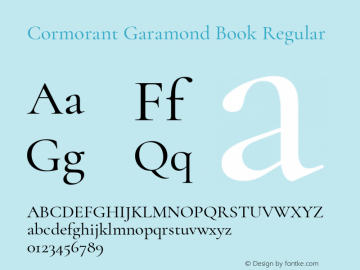 Cormorant Garamond Book Regular Version 2.003图片样张