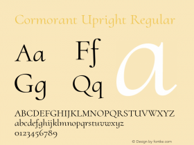 Cormorant Upright Regular Version 2.003 Font Sample