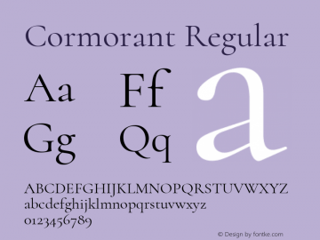 Cormorant Regular Version 2.003图片样张