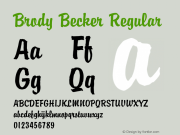 Brody Becker Regular Version 1.05图片样张