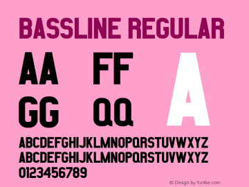 Bassline Regular 1.000 Font Sample
