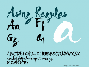 Aring Regular Version 1.00 May 9, 2016, initial release Font Sample