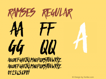 Ramses Regular Unknown Font Sample